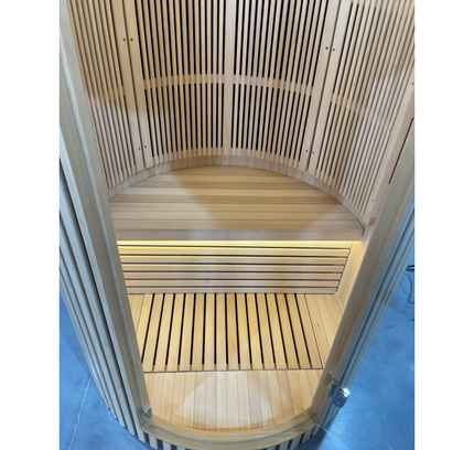 SAUNA EVOLUTION®  Hemlock Round Indoor Sauna Room Far Infrared 08