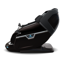 Black massage chair with Kozisense logo on a white background