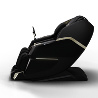 Black massage chair on a white background
