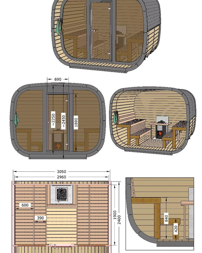 SAUNA EVOLUTION® Elegant Serenity Sauna 4