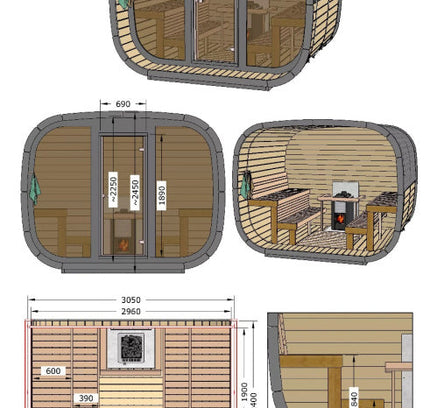 SAUNA EVOLUTION® Elegant Serenity Sauna 1