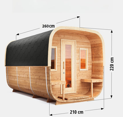 SAUNA EVOLUTION® Square Sauna Minimalist Refresh 9