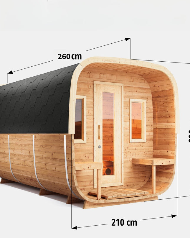 SAUNA EVOLUTION® Square Sauna Minimalist Refresh 9