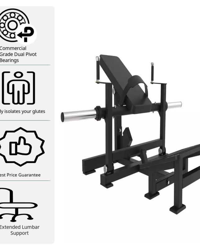 SFE Commercial Plate Loaded Hip Thrust Glute Machine (New)