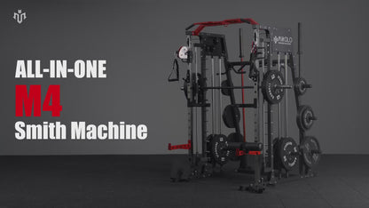 All-in-One Home Gym Power Rack with Smith Machine, Cable Crossover, and Weight Bench (2,200 lb Capacity)