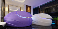 Dreampod Vmax Float Pod with interior chakra lighting in purple