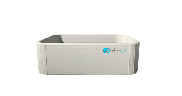 Stainless steel kitchen sink with a brand logo on a white background