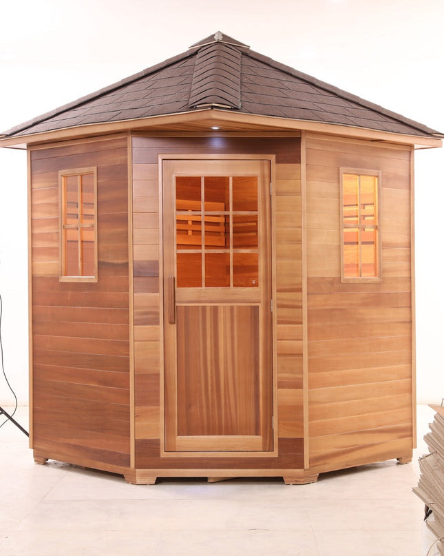SAUNA EVOLUTION®  Outdoor Wood Steam Sauna（5-6 Person）Cabin 04